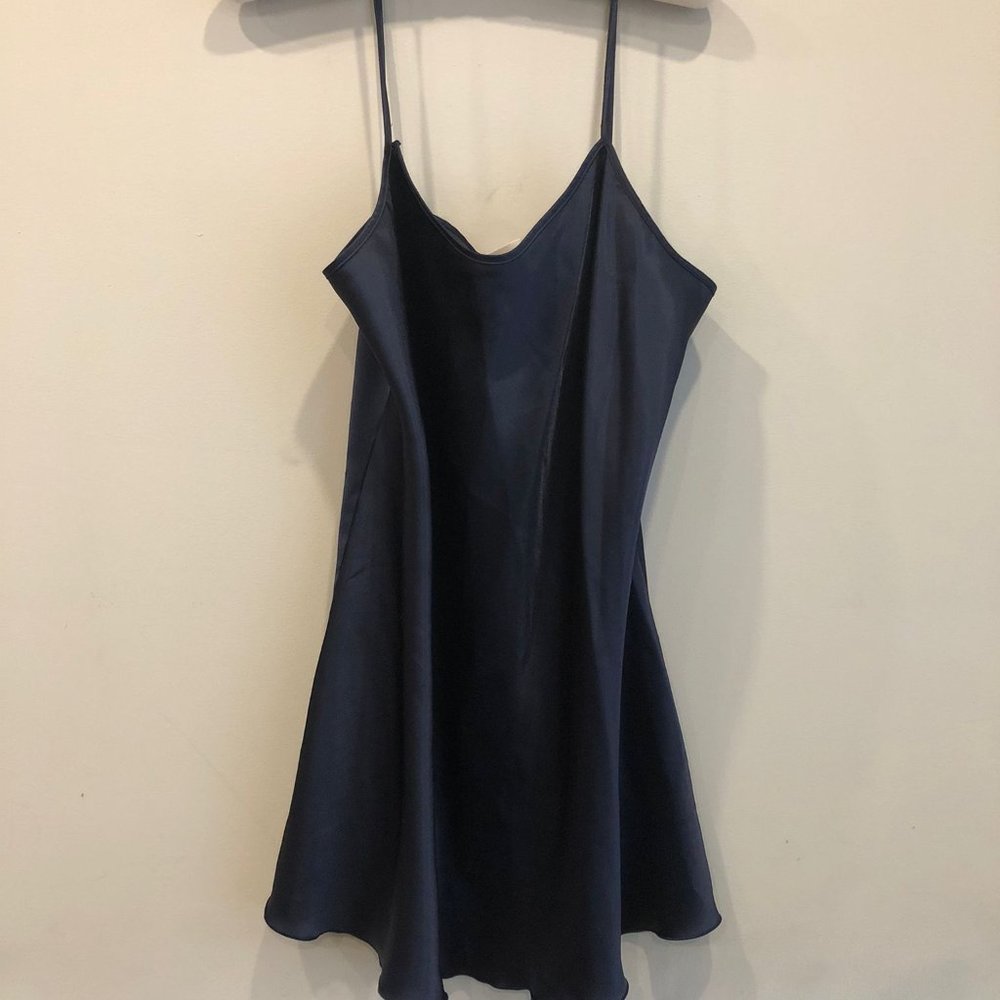 Midnight Blue Nightgown Lightweight Sleep Comfy Pajamas Lingerie Women's Top M
